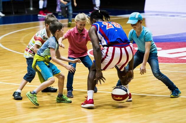 HARLEM GLOBETROTTERS ERFURT 17 04 2018 Erfurt The Harlem Globetrotters on 17 April 2018 in the Messehalle Erfurt