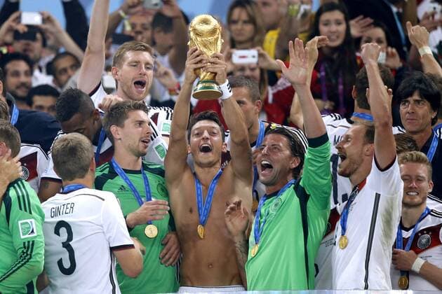 OEZIL Mesut Team Germany at the award ceremony with World Cup World Cup 2014 Brasil FIFA World Cup Brazil 2014 Final game Germany v Argentina 1 0 on 13 July 2014 in Rio de Janeiro
