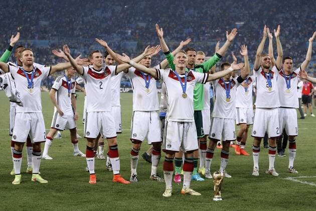 SCHWEINSTEIGER Bastian Team Germany at the award ceremony with World Cup 2014 World Cup Brazil FIFA World Cup 2014 in Brazil Final game Germany against Argentina 1 0 on 13 July 2014 in Rio de Janeiro