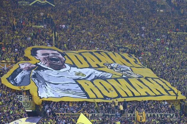 05 05 2018 xkvx Football 1 Bundesliga Borussia Dortmund FSV Mainz 05 emspor v l Choreography Choreo Farewell Thank you Roman Weidenfeller BVB Borussia Dortmund Dortmund