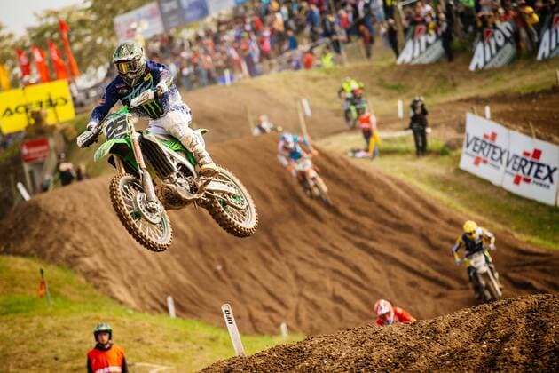 Teutschenthal 190518 Motocross World Championship The Grand Prix of Germany Pictured Clement Desalle Belgium Kawasaki in the MX1