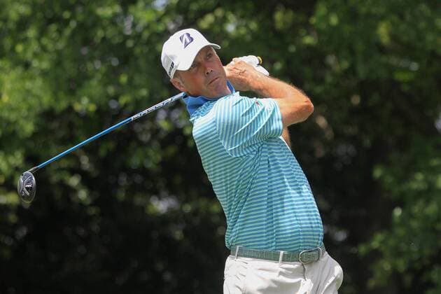 FORT WORTH, TX - MAY 24: Matt Kuchar (USA) hits from the 9th tee during the first round of the Fort Worth Invitational on May 24, 2018 at Colonial Country Club in Fort Worth, TX. (Photo by George Walker Icon Sportswire) GOLF: MAY 24 PGA Golf Herren - Fort Worth Invitational Icon18052425 EDITORIAL USE ONLY