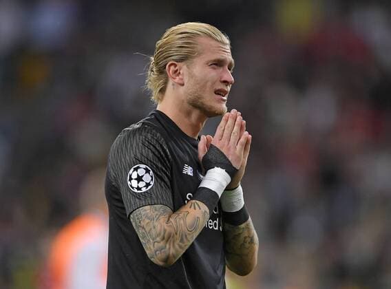 26 05 2018 Football UEFA Champions League Final 2018 Real Madrid FC Liverpool at the Olympic Stadium Kiev Ukraine Goalkeeper Loris Karius FC Liverpool disappointed