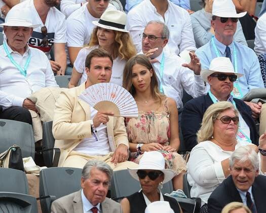 Mario Goetze and wife Ann Kathrin Brömmel at the Honor Tribune of Roland Garros Mens Final Nadal vs Thiem Copyright: xJuergenxHasenkopfx