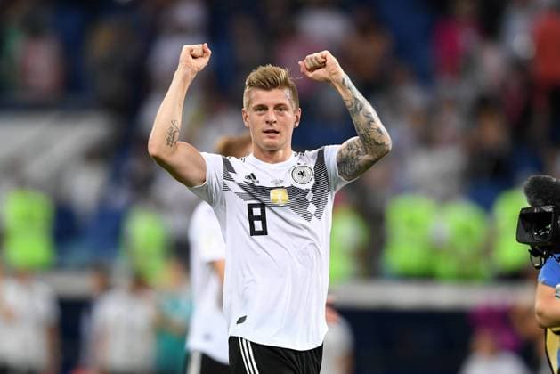 FIFA World Cup 2018 Preliminary Round Group F Germany Sweden 23 06 2018 Toni Kroos Germany celebrates after the final whistle