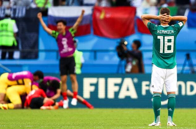 Sport Themen der Woche KW26 Bilder de Tages - SPORT KAZAN, RUSSIA - JUNE 27, 2018: Germanyâ€™s Joshua Kimmich after their 2018 FIFA World Cup WM Weltmeisterschaft Fussball Group F match against South Korea at Kazan Arena Stadium; South Korea wins 2-0. Sergei Savostyanov TASS  TS086B57