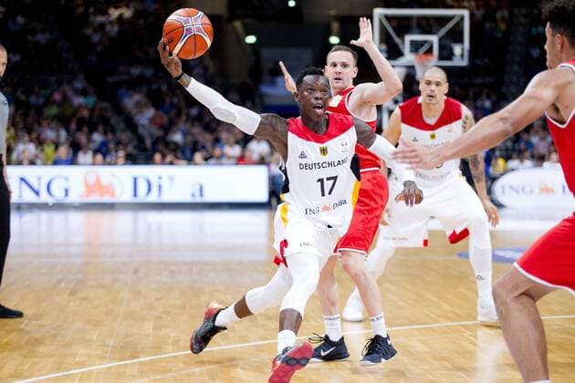 Dennis Schroeder No 17 German National Basketball Team Germany FIBA u200b u200bBasketball World Cup 2019 European Qualifiers Germany Austria Basketball FIBA u200b u200bBasketball World Cup 2019 European Qualifiers 29 06 2018 Braunschweig Copyright: xEIBNER DanielxReineltx EP_DRT