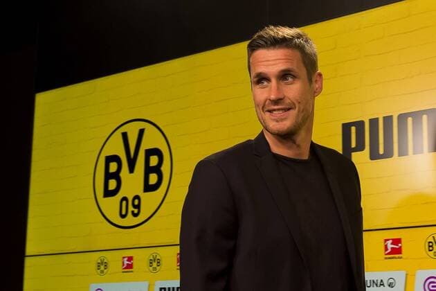 Dortmund Germany 2018 07 03 Presentation by Sebastian Kehl Head of Licensing Division Sebastian Kehl BVB Look DeFodi001
