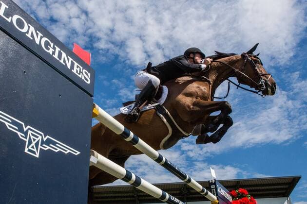 180713 Bruce Goddin pa Backatorps Danny V competes in the Longines Falsterbo Grand Prix during Falsterbo Horse Show Day 7, July 13, 2018 in Falsterbo  Copyright: MATHILDAxAHLBERG BB180713MA113