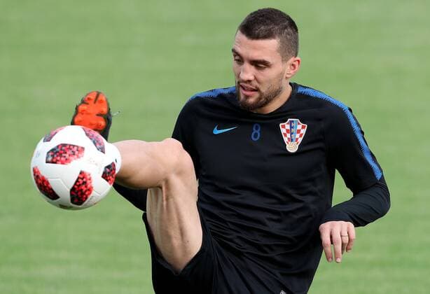 Croatian national football team training 14.07.2018., Moscow, Russia - World Cup 2018 Training of Croatian national football team on the Luznjiki stadium at the finals of the World Cup day before match against France. Mateo Kovacic. IgorxKralj PIXSELL