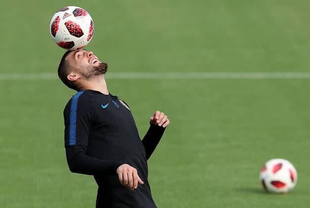 Croatian national football team training 14.07.2018., Moscow, Russia - World Cup 2018 Training of Croatian national football team on the Luznjiki stadium at the finals of the World Cup day before match against France. Mateo Kovacic. IgorxKralj PIXSELL