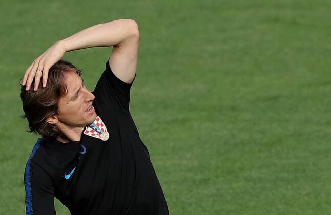 Croatian national football team training 14.07.2018., Moscow, Russia - World Cup 2018 Training of Croatian national football team on the Luznjiki stadium at the finals of the World Cup day before match against France. Luka Modric. IgorxKralj PIXSELL