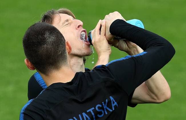 Croatian national football team training 14.07.2018., Moscow, Russia - World Cup 2018 Training of Croatian national football team on the Luznjiki stadium at the finals of the World Cup day before match against France. Luka Modric. IgorxKralj PIXSELL