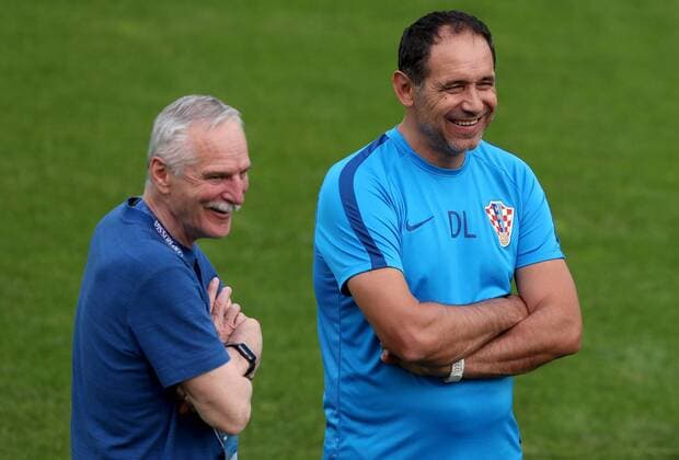 Croatian national football team training 14.07.2018., Moscow, Russia - World Cup 2018 Training of Croatian national football team on the Luznjiki stadium at the finals of the World Cup day before match against France. Drazen Ladic, Boris Nemec.. IgorxKralj PIXSELL