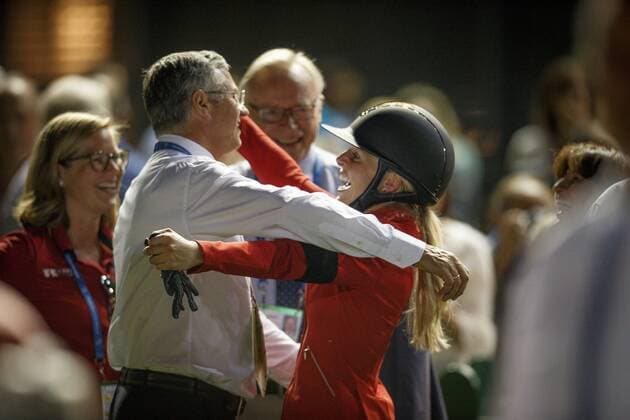 Aachen CHIO 2018 BECKER Otto National Coach KLAPHAKE Laura GER Aachen CHIO 2018 Presentation ceremony Mercedes Benz Nations Cup 19 July 2018 ©