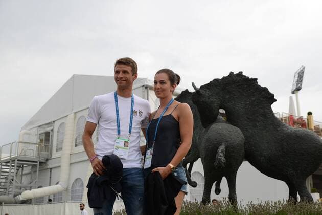20 07 18 Aachen Germany Sports Equestrian sport CHIO Aachen 2018 Image shows Thomas Müller and Lisa Müller Copyright Thomas Reiner Aachen North Rhine Westphalia Germany