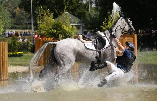 Aachen riding versatility terrain DHL price crash of Oliver Townend GBR on Ballaghmor Class