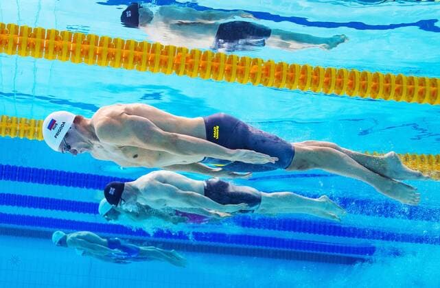 180805 Kirill Prigoda of Russia competes in the semi final of 200 meters breaststroke swimming during the European Championships on August 5, 2018 in Glasgow Photo Simon Lodge BILDBYR N Code JM 87767  Copyright: SIMONxLODGE BB180805BB929