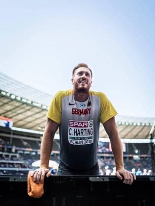 Berlin Germany 07 08 2018 Christoph Harting Germany in qualifying in the mens discus throw at the European Athletics Championships 2018 in the Olympic Stadium