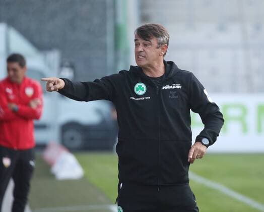 VfB Stuttgart SpVgg Greuther Fürth Germany Großaspach 07 09 2018 Football Season 2018 2019 3 Leagues Cup VfB Stuttgart SpVgg Greuther Furth Damir Buric Coach Greuther Fuerth Photo Herbert Rudel