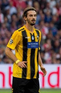 Amsterdam Netherlands 19 09 2018 UEFA Champions League 2018 19 Season Preliminary Round Group Stage Group E 1 Gameday Ajax Amsterdam AEK Athens Marios Oikonomou AEK Athens View DeFodi001