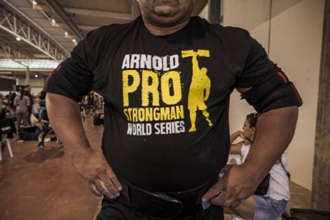 September 29, 2018 - Barcelona, Catalonia, Spain - Particpant in the strongman Arnold Classic Europe 2018 multisport competition in Barcelona. Arnold Classic Europe 2018 multisport competition in Barcelona, Spain. - ZUMAa131 85784988st Copyright: xCelestinoxArcexLavinx