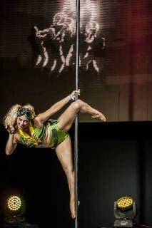 September 29, 2018 - Barcelona, Catalonia, Spain - Particpant in the pole dance Arnold Classic Europe 2018 multisport competition in Barcelona. Arnold Classic Europe 2018 Multisport Spain - ZUMAa131 20180929_zap_a131_022 Copyright: xCelestinoxArcexLavinx