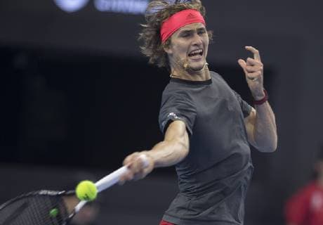 (181004) -- BEIJING, Oct. 4, 2018 -- Alexander Zverev of Germany competes during the men s singles second round match against Melek Jaziri of Tunisia at China Open tennis tournament in Beijing, China, Oct. 4, 2018.) (SP)CHINA-BEIJING-TENNIS-CHINA OPEN-MEN S SINGLES FeixMaohua