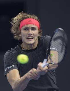 (181004) -- BEIJING, Oct. 4, 2018 -- Alexander Zverev of Germany competes during the men s singles second round match against Melek Jaziri of Tunisia at China Open tennis tournament in Beijing, China, Oct. 4, 2018.) (SP)CHINA-BEIJING-TENNIS-CHINA OPEN-MEN S SINGLES FeixMaohua