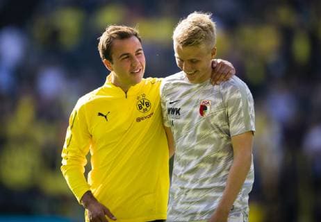 Dortmund 06 10 2018 The siblings Mario Götze BvB and Felix Götze FCA Borussia Dortmund FC Augsburg