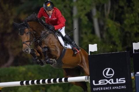 6 10 18, Barcelona, Spain, Sports, Showjumping, FEI JUMPING NATIONSCUP FINAL 2018 BARCELONA - Queen s Cup - Segura Viudas Trophy. Image shows DREHER Hans-Dieter (GER) riding Berlinda.
