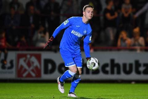 Soccer Regional League Season 13 Matchday SC Verl Alemannia Aachen on 12 10 2018 in the Sport Club Arena in Verl Robin Brüseke Verl xRx