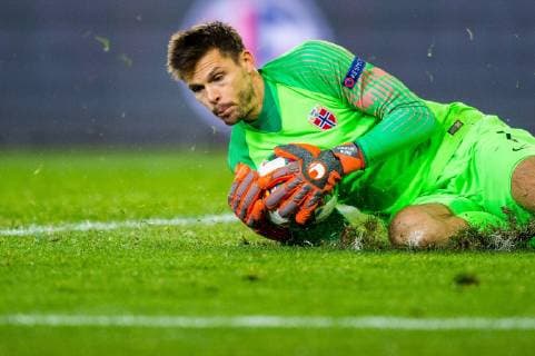 181016 Rune Publication Jarstein of Norway during the Nations League match between Norway and Bulgaria on October 16, 2018 in Oslo Photo Marius Simensen BILDBYRAN Cop 238  Copyright: MARIUSxSIMENSEN BB181016ZD007