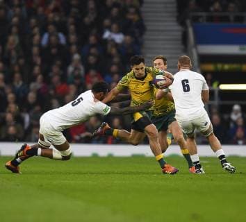 November 25, 2018 - London, England, United Kingdom - Australia s Matt To Omua seen in action during the England v Australia Quilter Internationals at the Twickenham in London. England Vs Australia Rugby in London, UK - 25 Nov 2018 - ZUMAs197 87038564st Copyright: xGrahamxGlendinningx