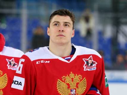 December 16, 2018 St. Petersburg. Russia. Gazprom Arena. Euro Hockey Tour. Channel One Cup. Russia vs Finland. Player Andrey Kuzmenko (96) AlexanderxKulebyakin 
