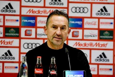 Head coach Achim Beierlorzer SSV Jahn Regensburg at the press conference at the match FC Ingolstadt 04 v SSV Jahn Regensburg on 22 12 2018 DFL regulations prohibit any use of photographs as image sequences and or quasi video GER Fussball 2 Bundesliga Spieltag 18 FC Ingolstadt 04 v SSV Jahn Regensburg 22 12 2018 Audi Sportpark Ingolstadt Copyright: xEIBNER Oliver_Strischx EP_OSH
