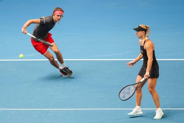 Angelique Kerber Alexander Zverev Mixed Doubles Tennis Hopman Cup 2019 ITF RAC Arena Perth Western Australia Australia 2 January 2019 Â Copyright: xJuergenxHasenkopfx