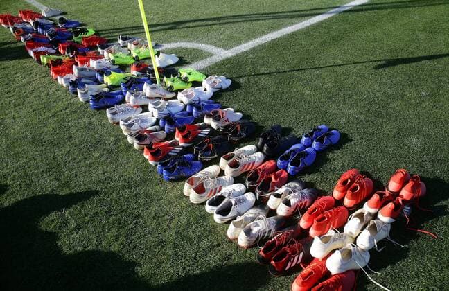 La Manga training camp VfB Stuttgart The players shoes are ready