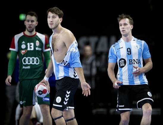 Juan Pablo Fernandez of Argentina during the men s IHF Handball World Championship match in Group D between Argentina Hungary in Copenhagen Denmark on Friday Jan 11 2019 Copenhagen Denmark, detectedSourceLanguage  Copyright: Scanpix LiselottexSabroex COP101 spdk20190111-194450-L