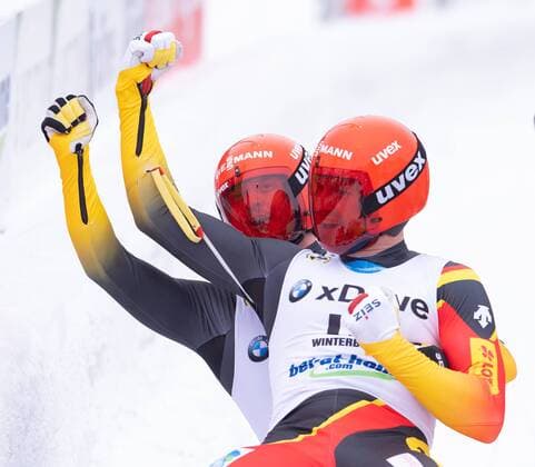FIL Luge World Championships on 25 01 2019 in the Veltins Eisarena in Winterberg World Champions in Sprint Toni Eggert and Sascha Benecken Germany xMNx