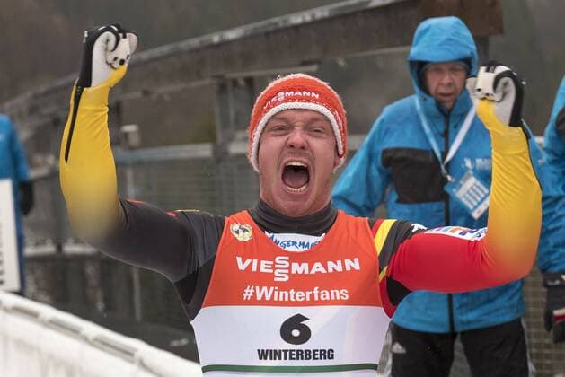 Felix LOCH GER Winner FIL Rodel WM in Winterberg Germany on 27 01 2019