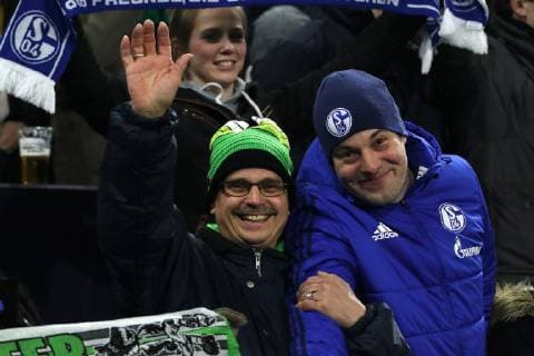 Fan of Borussia Mönchengladbach and a fan of FC Schalke 04 at the BL game season 2018 19 FC Schalke 04 Borussia Mönchengladbach Copyright Thomas Pakusch Copyright: Thomas Pakusch