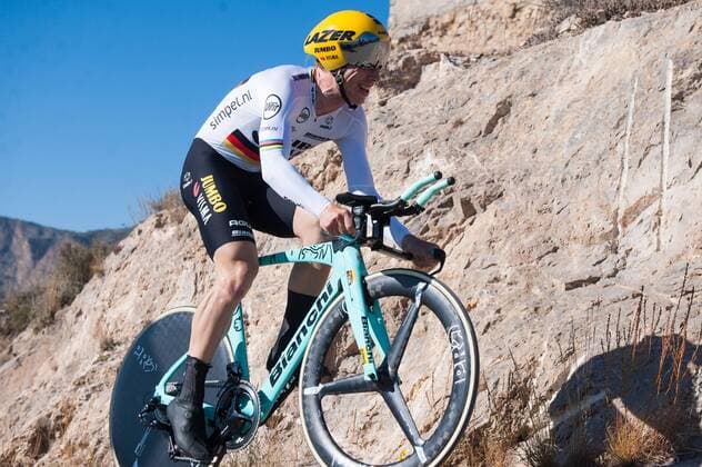 Tony Martin GER Jumbo Visma action racing scene portrait format portrait event event 70 Volta a la Comunitat Valenciana 1 stage stage 1 Orihuela to Orihuela 10 3 km individual time trial I T T place location Orihuela region province Alicante country Country Spain Spain date 06 02 2019 Stiehl Photography