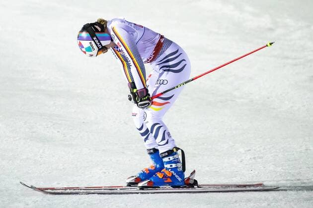 14 02 2019 Aare SWE FIS World Championships Alpine Skiing Giant Slalom Women 2 run in picture Silver medal winner Viktoria Rebensburg GER Silver medalis Viktoria Rebensburg of Germany reacts after her 2nd run of ladie s Giant Slalom of FIS Ski World Championships 2019 Aare Sweden on 2019 02 14 Aare  EX_GRO