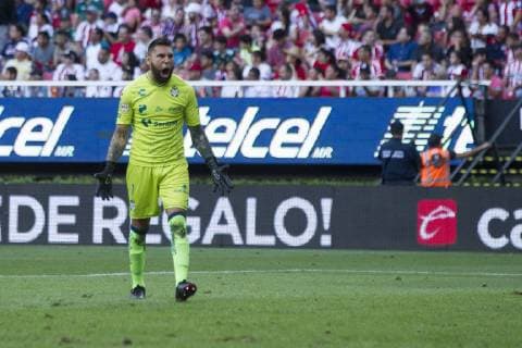February 15, 2019 - EUM20190215DEP04.JPG.CIUDAD DE MEXICO, Soccer Futbol-Cruz Azul.- Al ocupar el noveno lugar de la tabla general luego del 1-1 ante Xolos, el equipo de Santos visita este sabado 16 de febrero a la escuadra de Cruz Azul, con el proposito de ocupar un mejor lugar. El encuentro, correspondiente a la jornada 7 del Clausura 2019, sera en el Estadio Azteca a las 17:00 horas. En imagen el guardameta Jonathan Orozco. Foto: Archivo Agencia EL UNIVERSAL MAR. Latin News: February 15, 2019  - ZUMAu78_ 20190215_zaf_u78_017 Copyright: xCarlosxZepedax