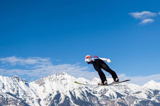 190224 Markus Eisenbichler of Germany competes in ski jumping team large hill during the FIS Nordic World Ski Championships on February 24 2019 in Innsbruck Photo Joel Marklund BILDBYRAN kod JM 87890,  Copyright: JOELxMARKLUND BB190224JM144