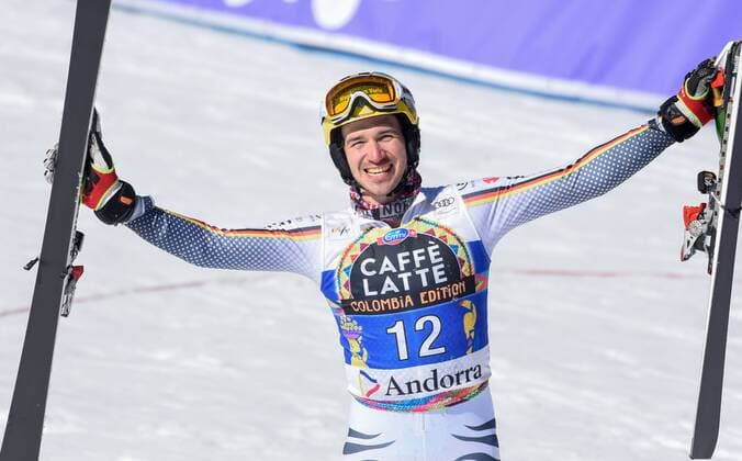 Ski Alpin World Cup Final in Andorra Grandvalira 17 03 2019 Soldeu AND FIS World Cup Ski Alpin Slalom Men in picture Felix Neureuther GER Felix Neureuther of Germany reacts after his run for the men s Slalom of FIS Ski Alpine World Cup finals Soldeu Andorra on 2019 03 17 Felix Neureuther after his last World Cup race Grandvalira Soldeu Andorra El Tarter Kein Release verfügbar