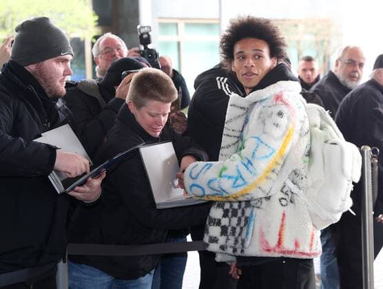 Germany Serbia preliminary reports Wolfsburg 18 03 2019 international Germany Serbia arrival national team hotel Ritz Wolfsburg Leroy Sane Wolfsburg