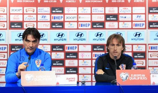 Croatia National football team - press conference PK Pressekonferenz 20.03.2019. , Zagreb - Zlatko Dalic and Luka Modric held a press conference ahead of qualifying matches for Euro 2020 against Azerbejdzana and Hungary  MarkoxPrpic PIXSELL