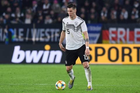 Football international Germany Serbia on 20 03 2019 at the Volkswagen Arena in Wolfsburg Niklas Süle Germany DFB regulations prohibit any use of photographs as image sequences and or quasi video xRx